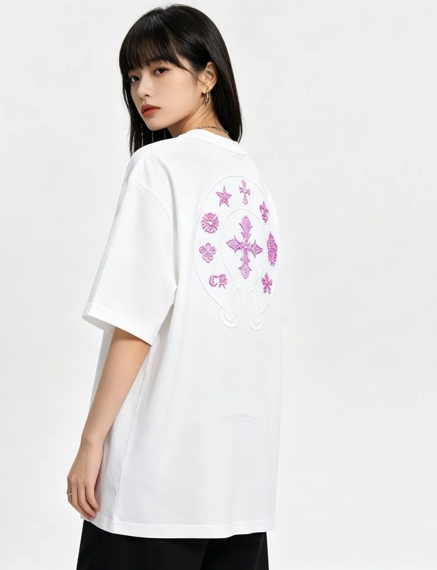 Louis Vuitton/Louis Vuitton warm Color Change embroidered logo short sleeves
